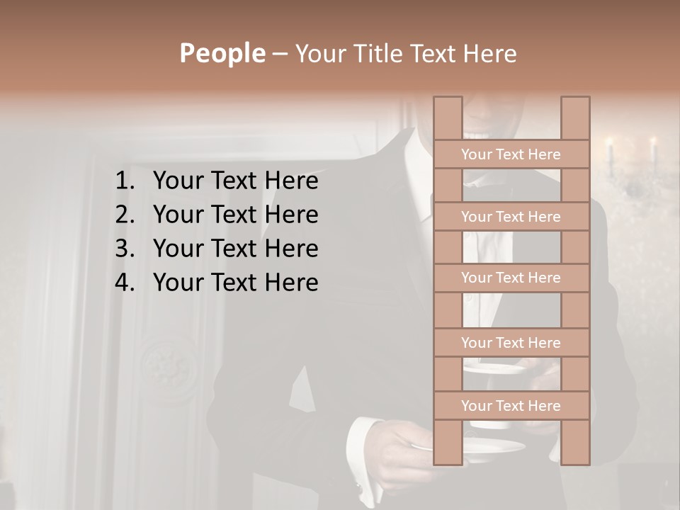 Hair Coffee European PowerPoint Template