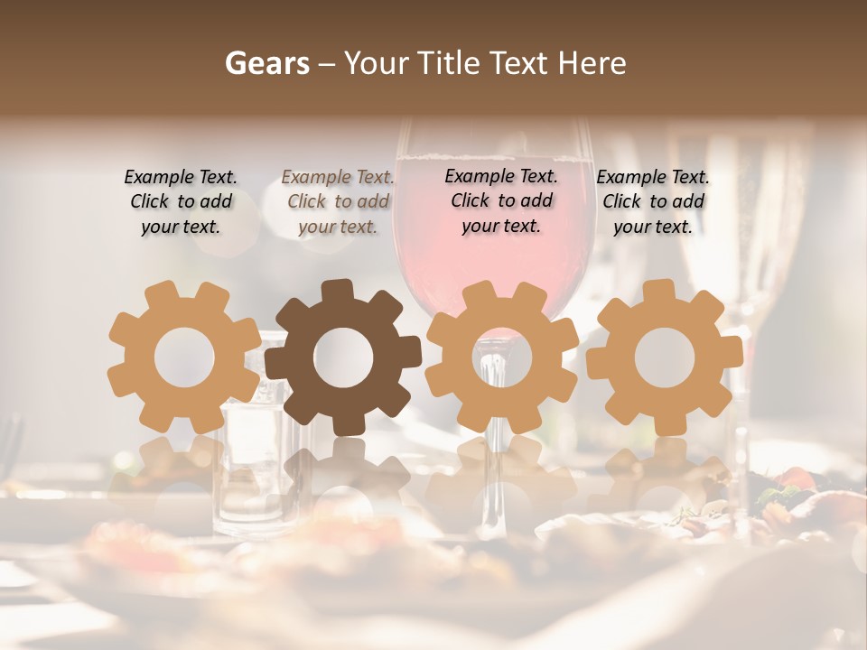 Food Silver Silverware PowerPoint Template