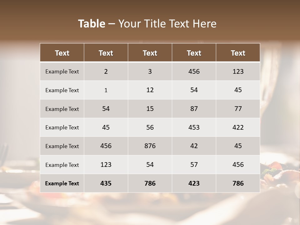 Food Silver Silverware PowerPoint Template