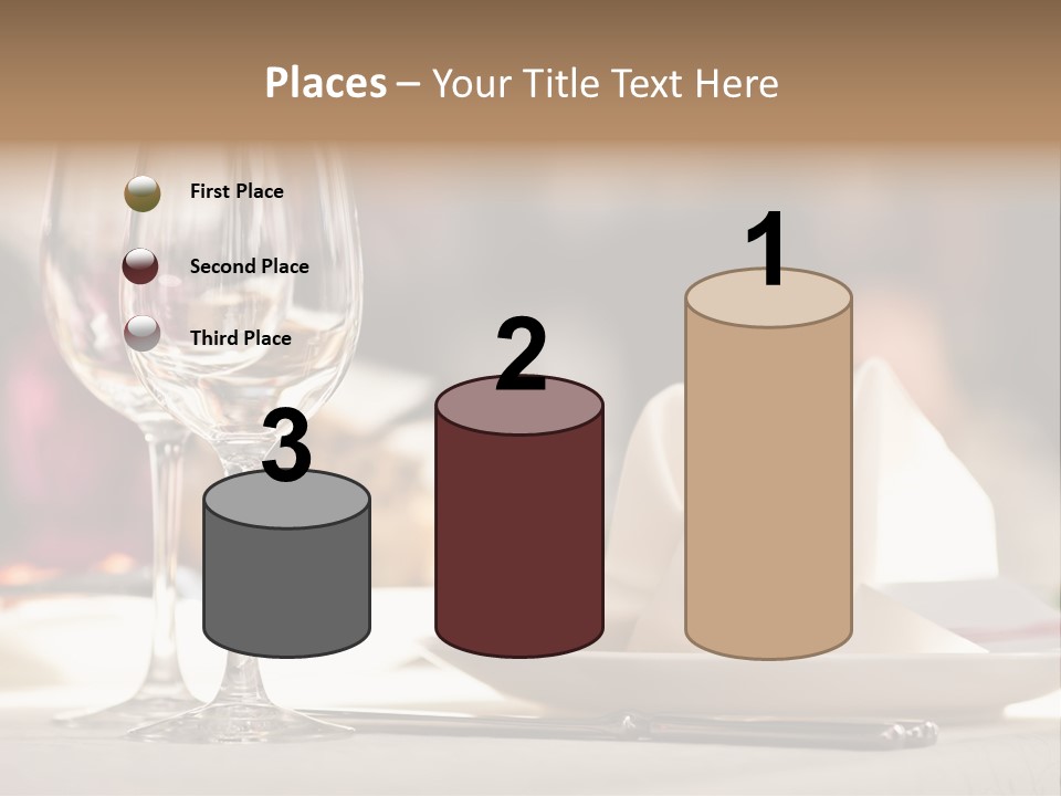 Empty White Wineglass PowerPoint Template