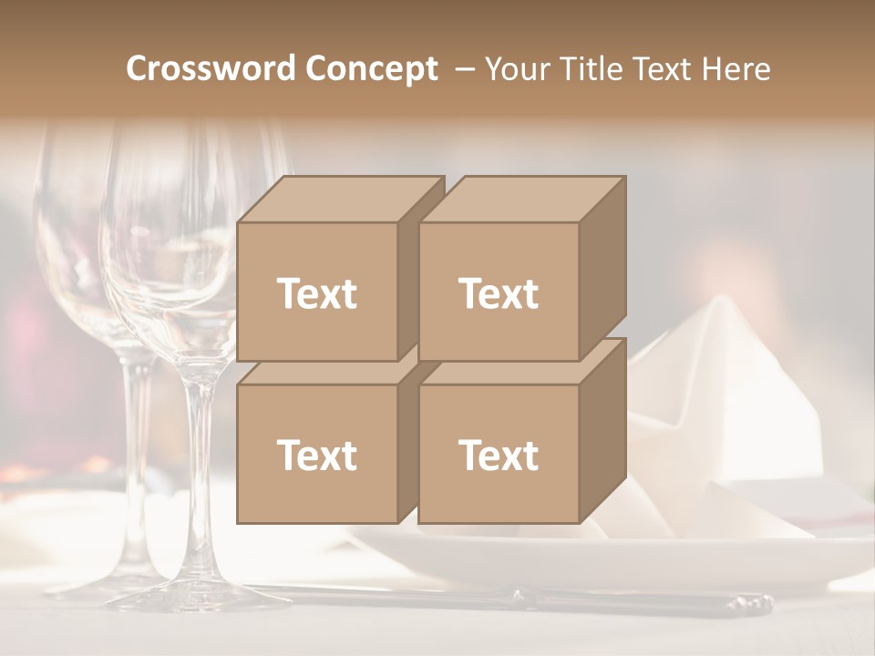 Empty White Wineglass PowerPoint Template