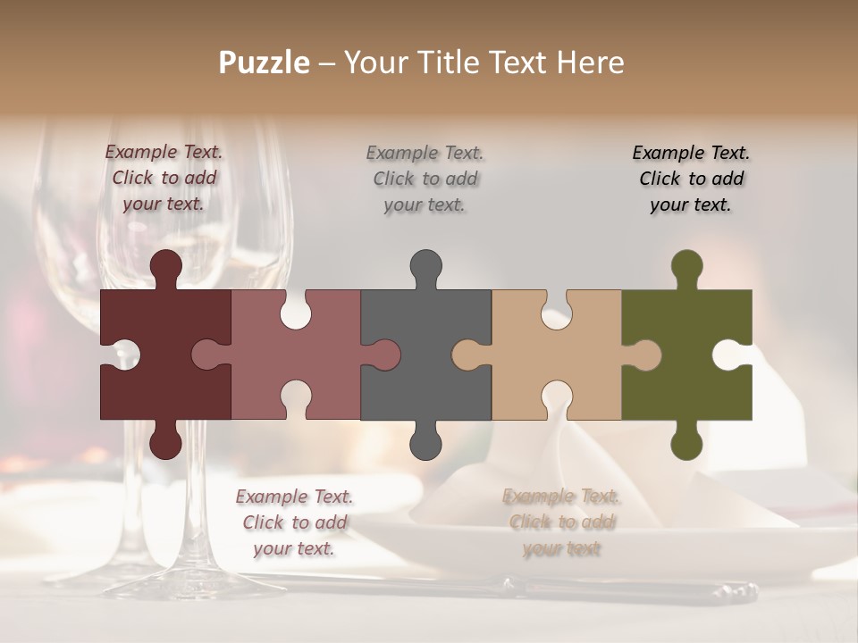 Empty White Wineglass PowerPoint Template