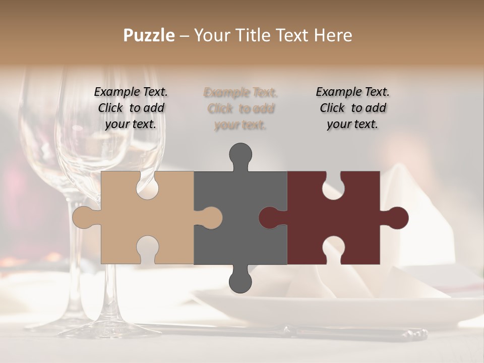 Empty White Wineglass PowerPoint Template