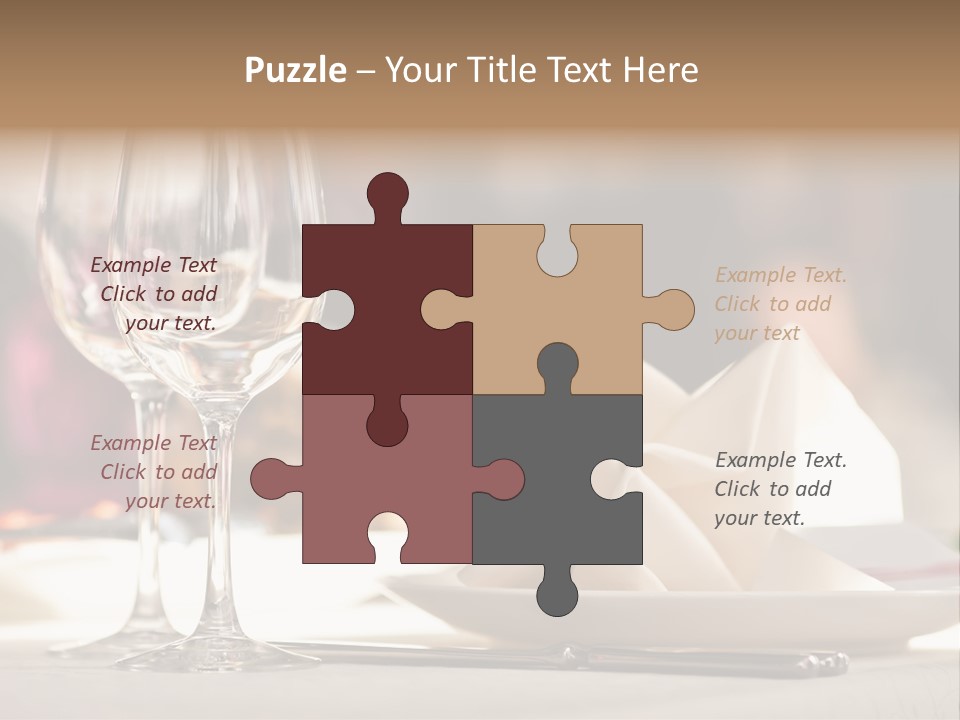 Empty White Wineglass PowerPoint Template