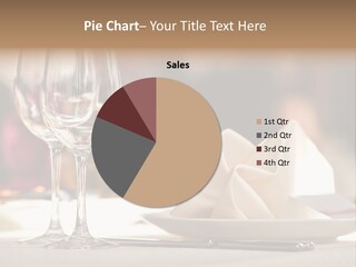 Empty White Wineglass PowerPoint Template