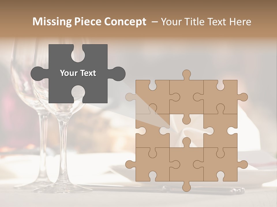 Empty White Wineglass PowerPoint Template