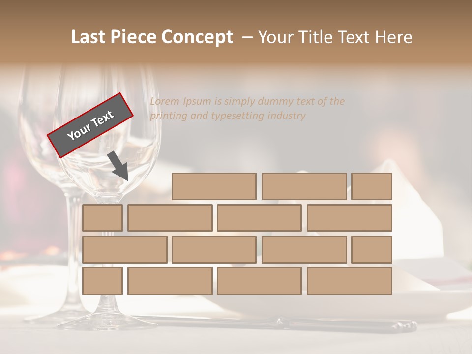 Empty White Wineglass PowerPoint Template