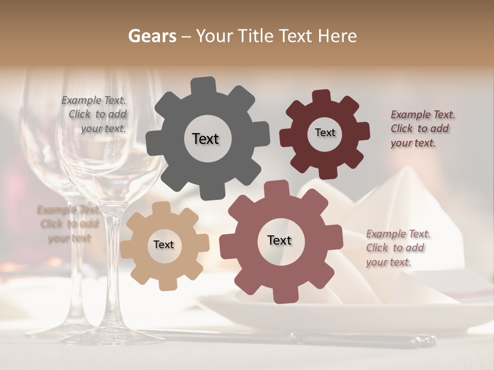 Empty White Wineglass PowerPoint Template