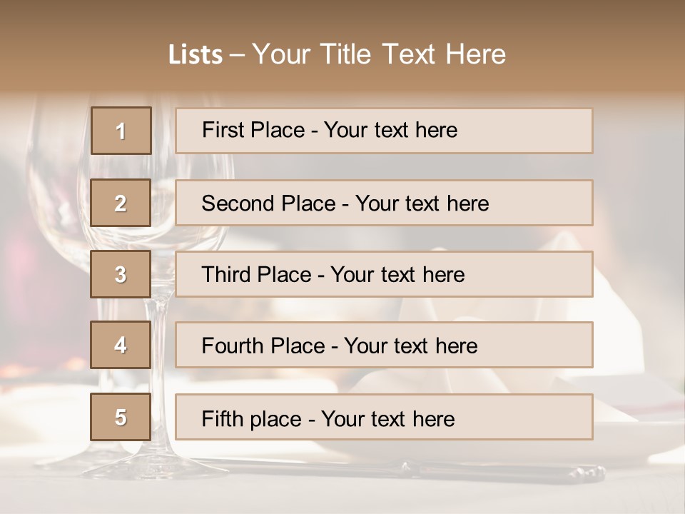 Empty White Wineglass PowerPoint Template