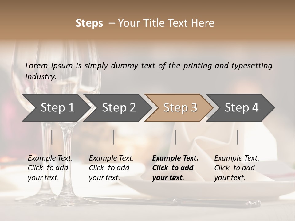 Empty White Wineglass PowerPoint Template