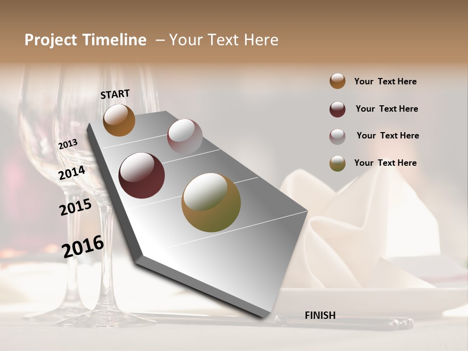 Empty White Wineglass PowerPoint Template