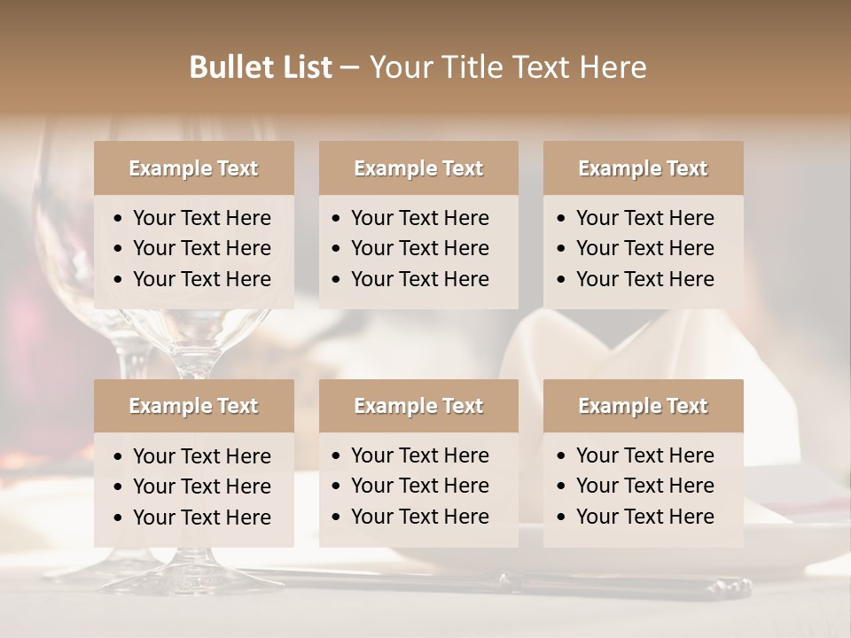 Empty White Wineglass PowerPoint Template