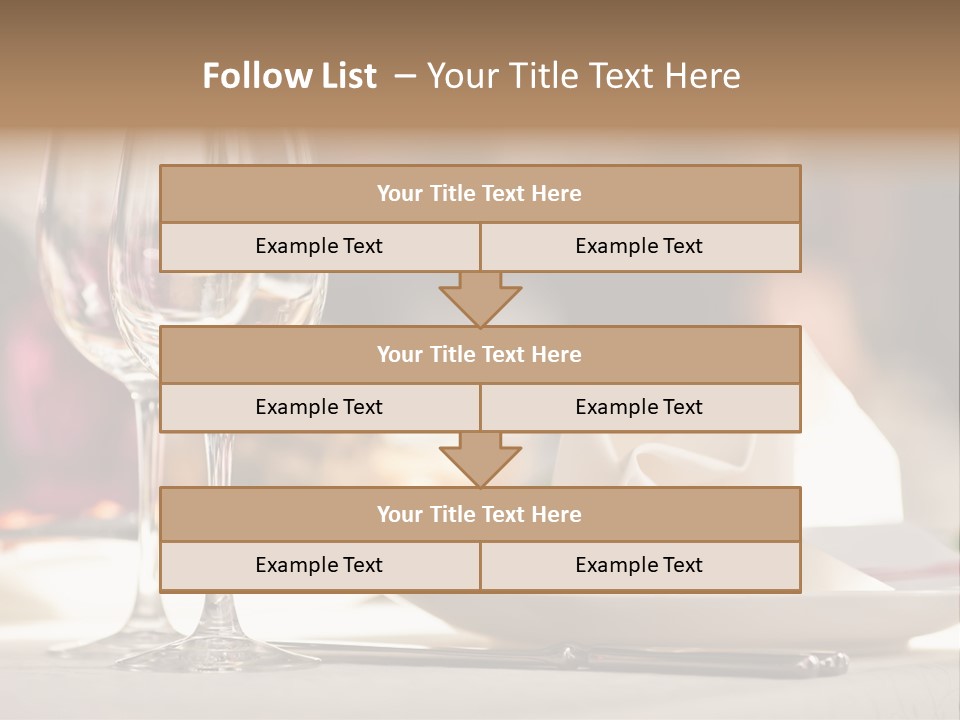 Empty White Wineglass PowerPoint Template