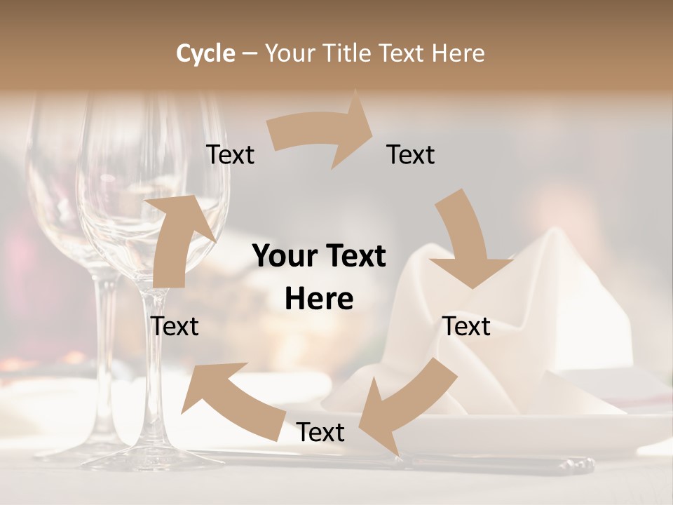 Empty White Wineglass PowerPoint Template