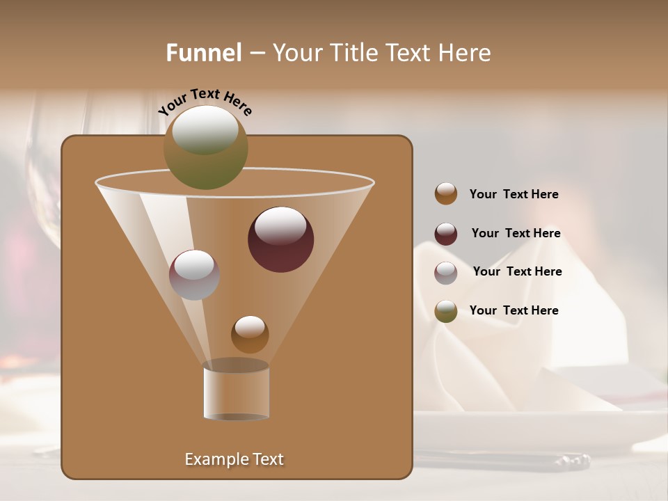 Empty White Wineglass PowerPoint Template