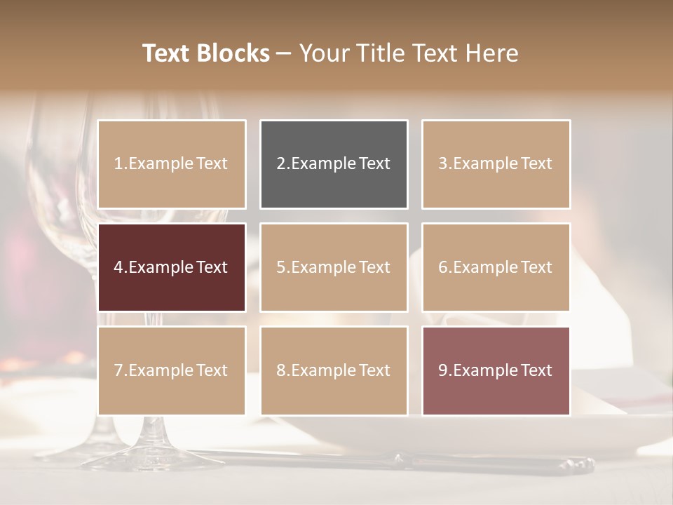 Empty White Wineglass PowerPoint Template