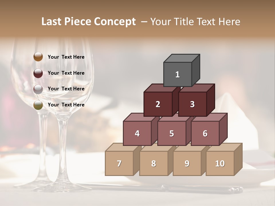 Empty White Wineglass PowerPoint Template