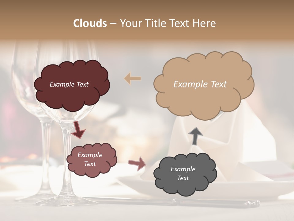 Empty White Wineglass PowerPoint Template