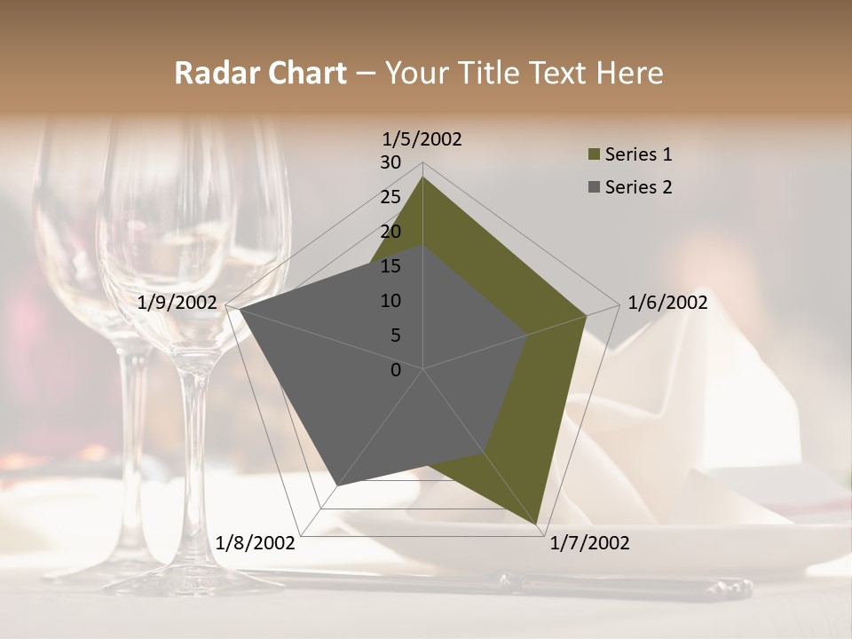 Empty White Wineglass PowerPoint Template