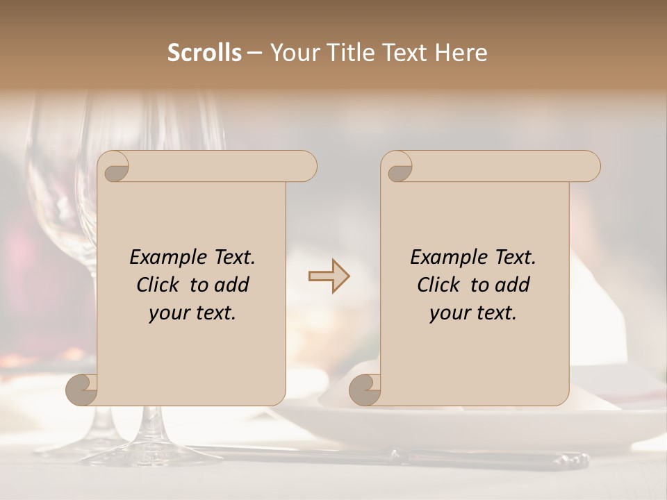 Empty White Wineglass PowerPoint Template