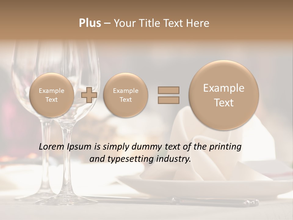 Empty White Wineglass PowerPoint Template