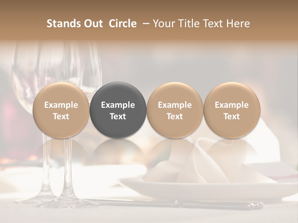Empty White Wineglass PowerPoint Template