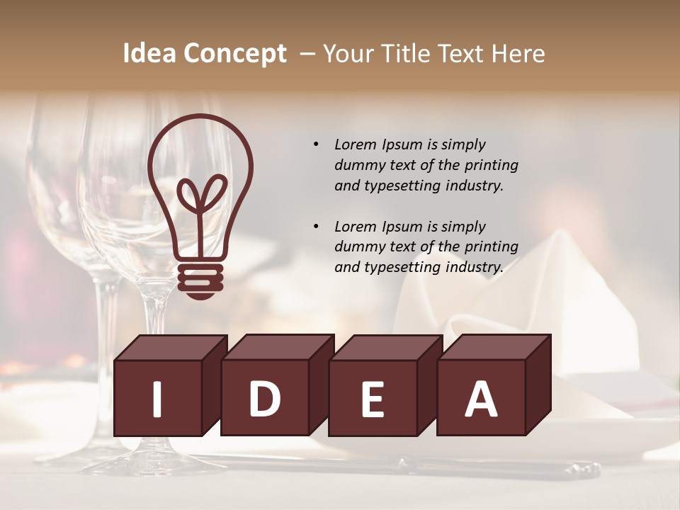 Empty White Wineglass PowerPoint Template