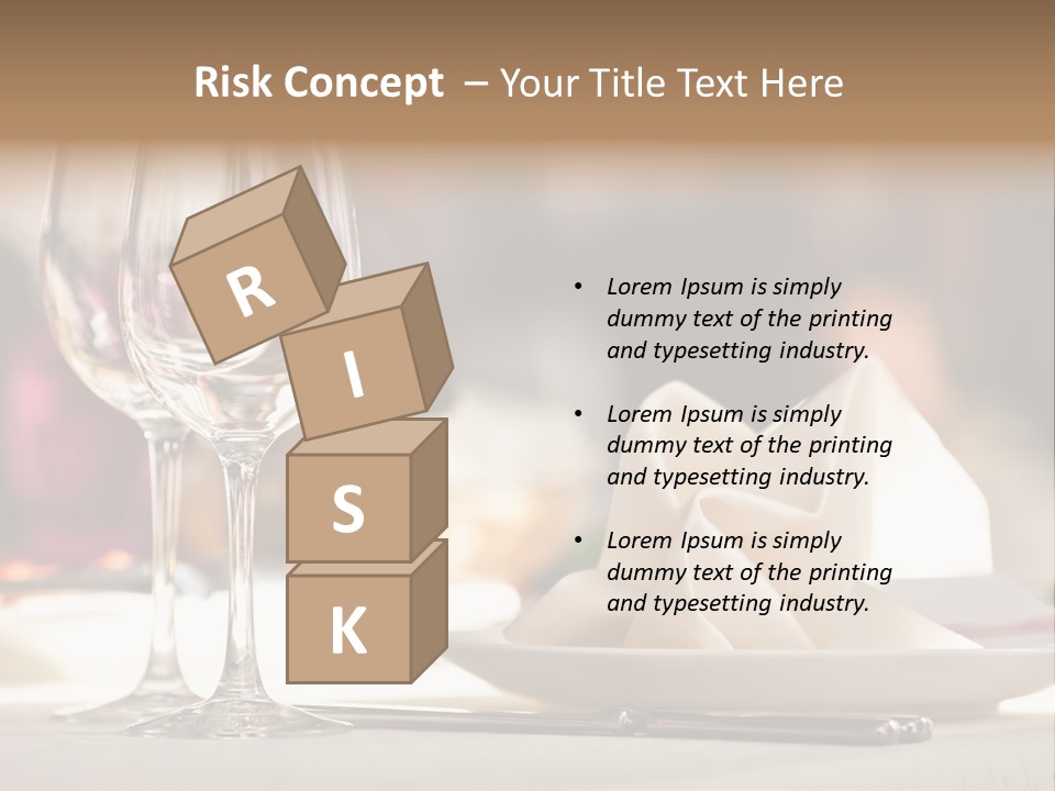 Empty White Wineglass PowerPoint Template