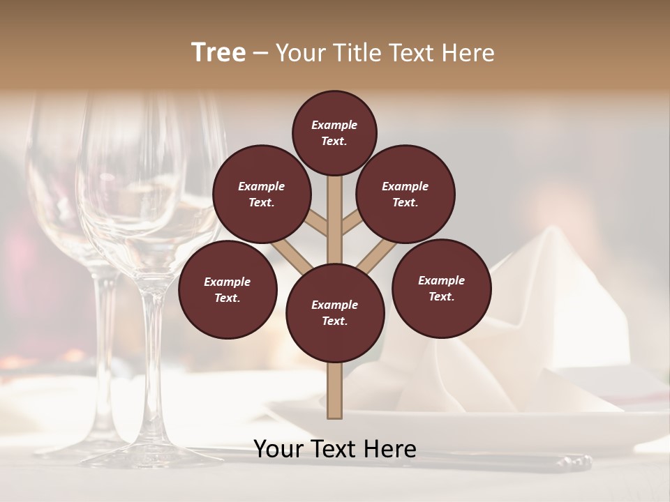 Empty White Wineglass PowerPoint Template