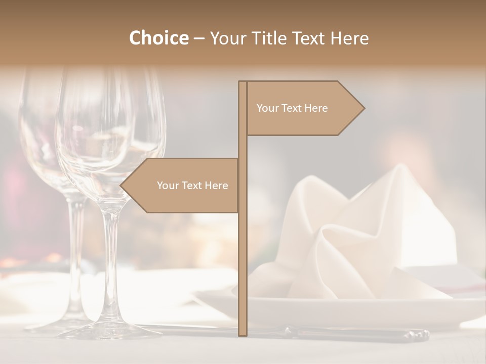Empty White Wineglass PowerPoint Template