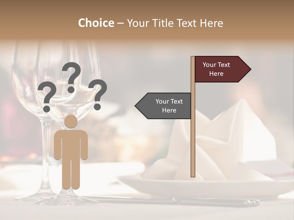 Empty White Wineglass PowerPoint Template