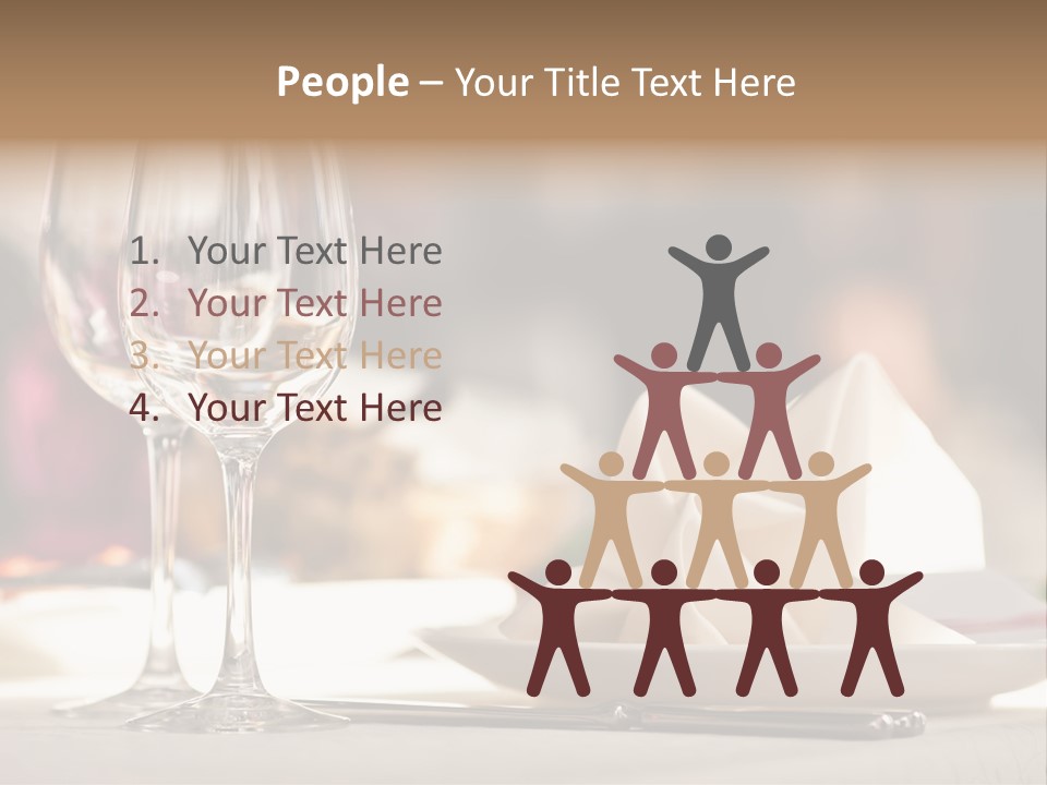 Empty White Wineglass PowerPoint Template