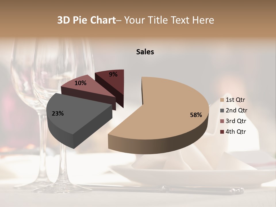 Empty White Wineglass PowerPoint Template