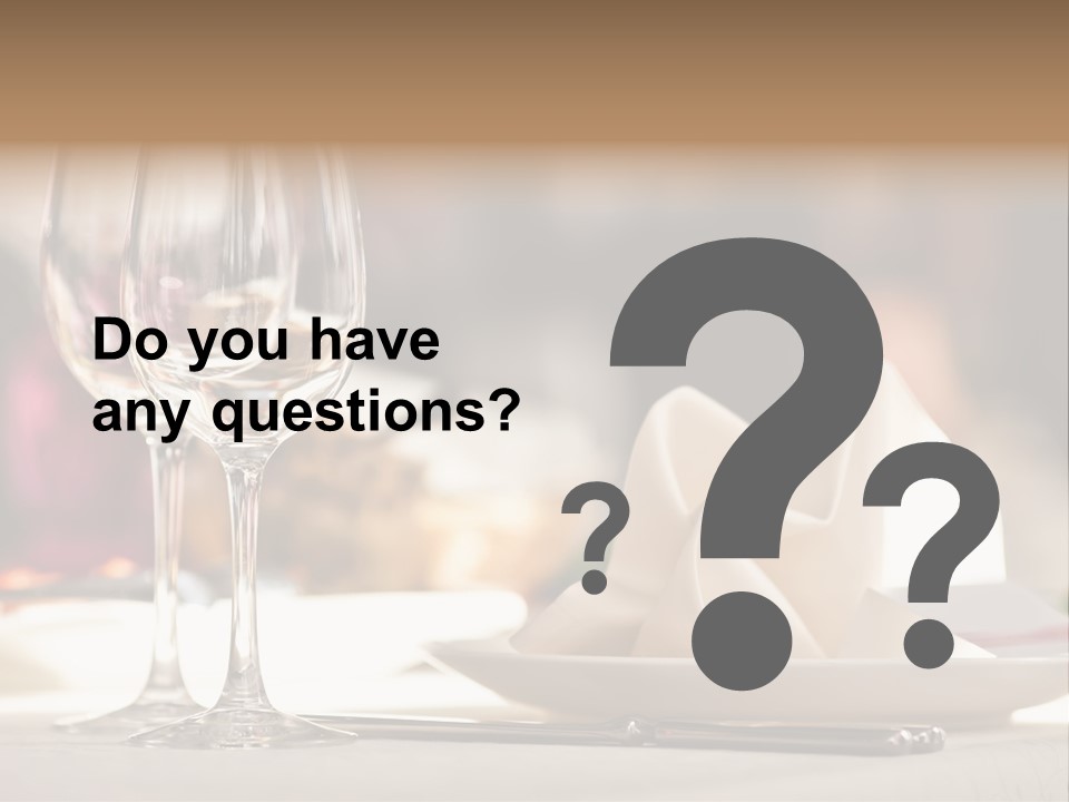 Empty White Wineglass PowerPoint Template