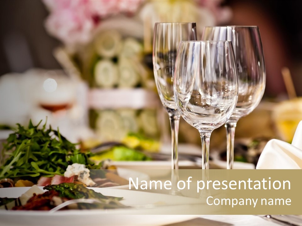 Knife Dish Banquet PowerPoint Template