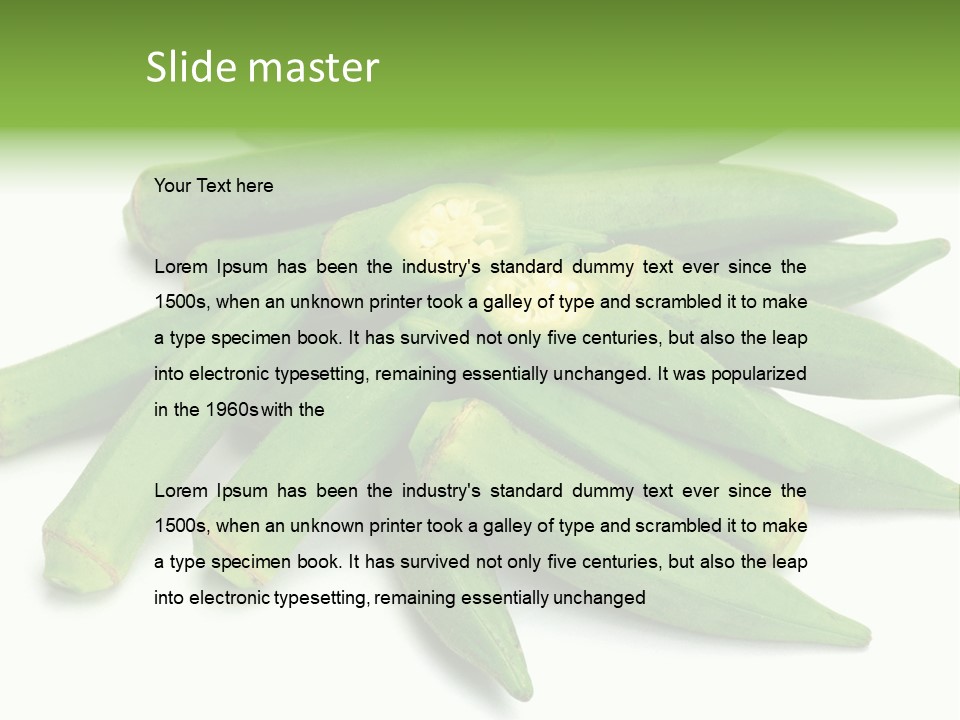 Vegetable Plural Number Green PowerPoint Template