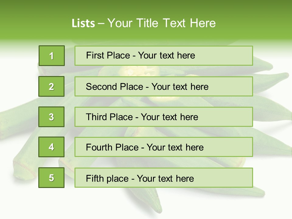 Vegetable Plural Number Green PowerPoint Template