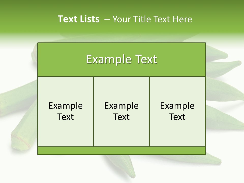 Vegetable Plural Number Green PowerPoint Template