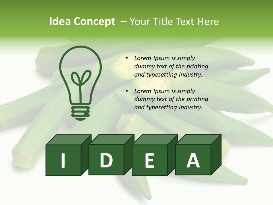 Vegetable Plural Number Green PowerPoint Template