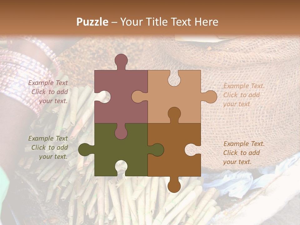 Handmade Bangle Leaf PowerPoint Template