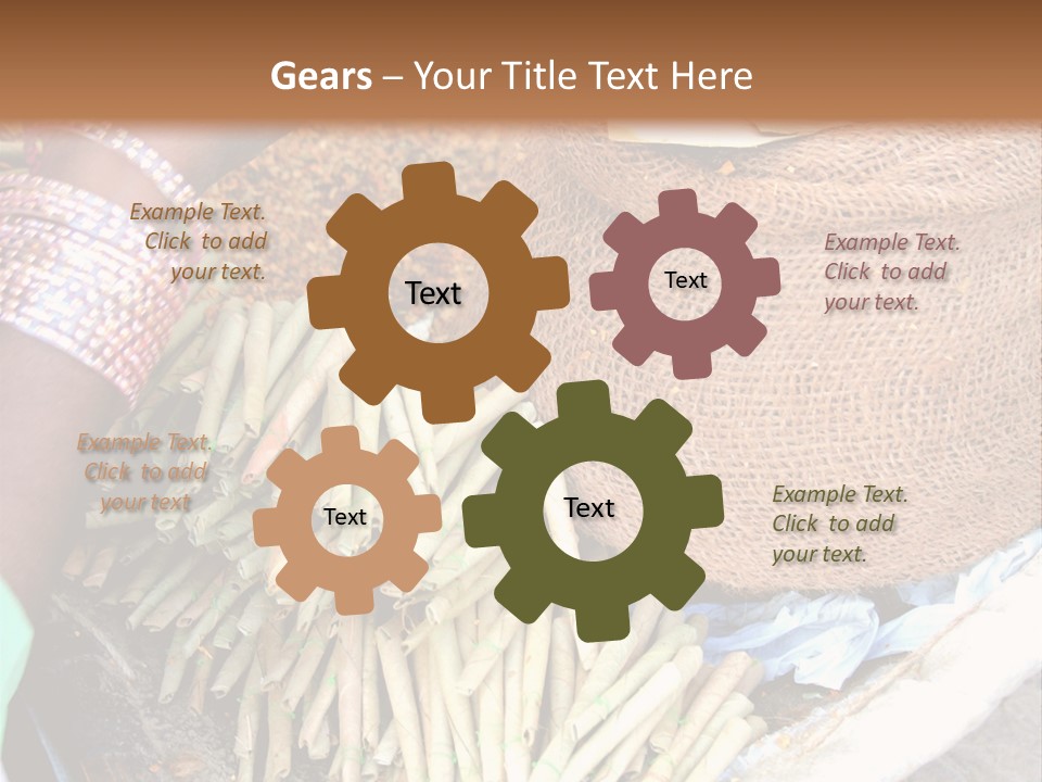 Handmade Bangle Leaf PowerPoint Template