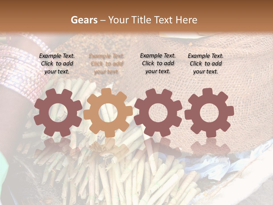 Handmade Bangle Leaf PowerPoint Template