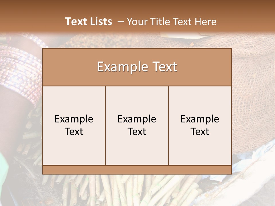 Handmade Bangle Leaf PowerPoint Template
