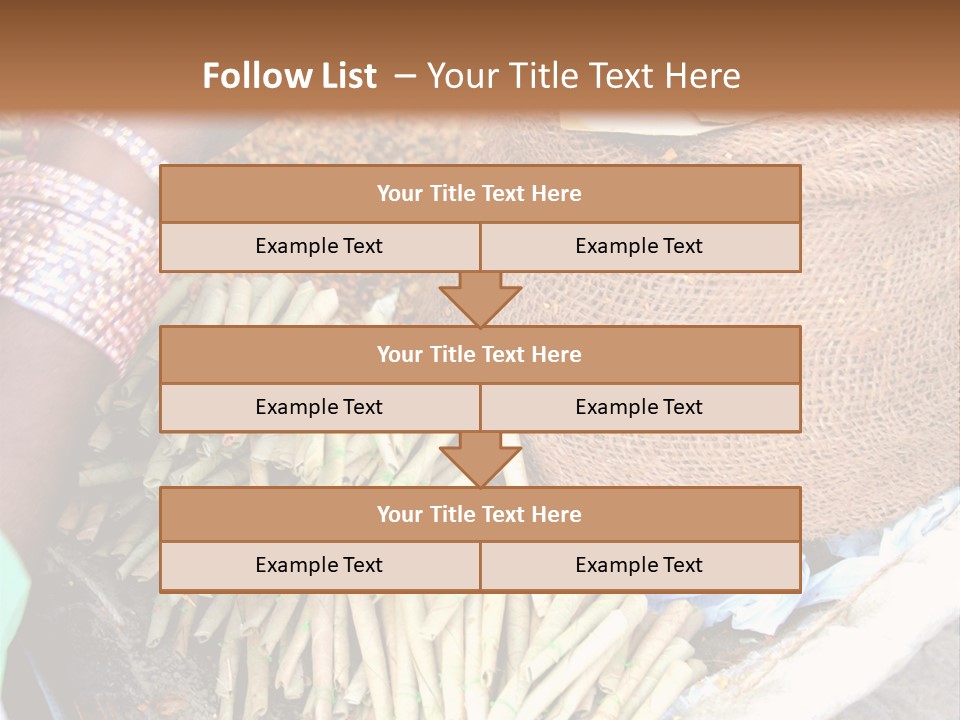 Handmade Bangle Leaf PowerPoint Template