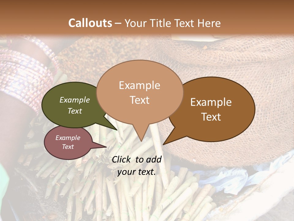 Handmade Bangle Leaf PowerPoint Template