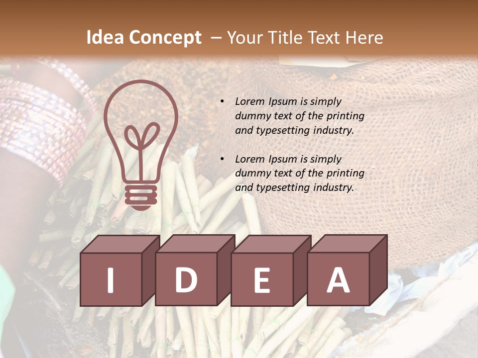 Handmade Bangle Leaf PowerPoint Template