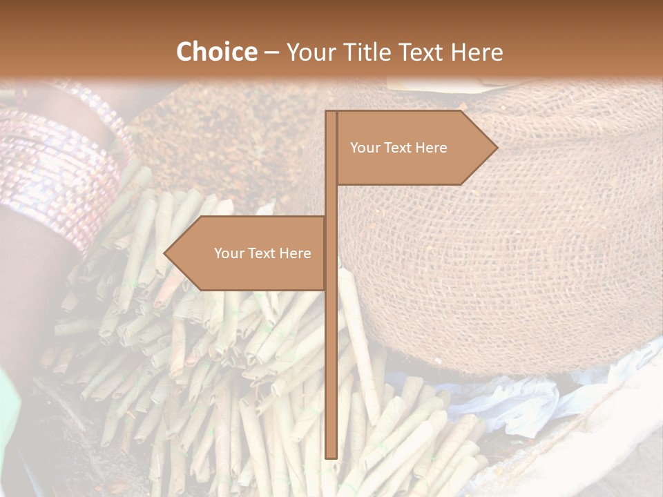 Handmade Bangle Leaf PowerPoint Template