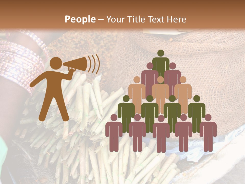 Handmade Bangle Leaf PowerPoint Template