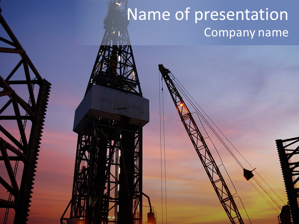 Drill Technology Silhouette PowerPoint Template