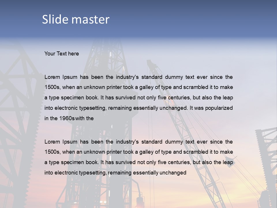 Drill Technology Silhouette PowerPoint Template